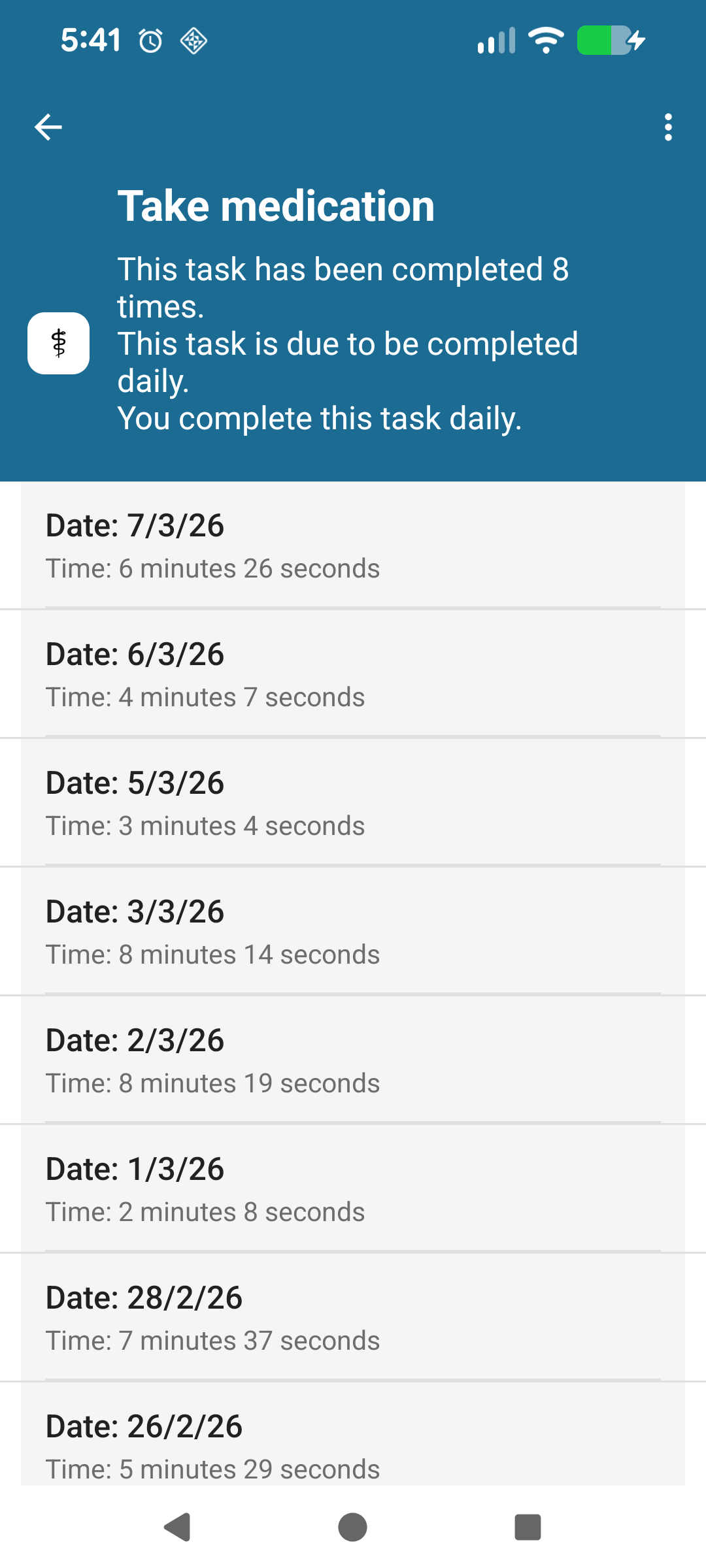 Task History