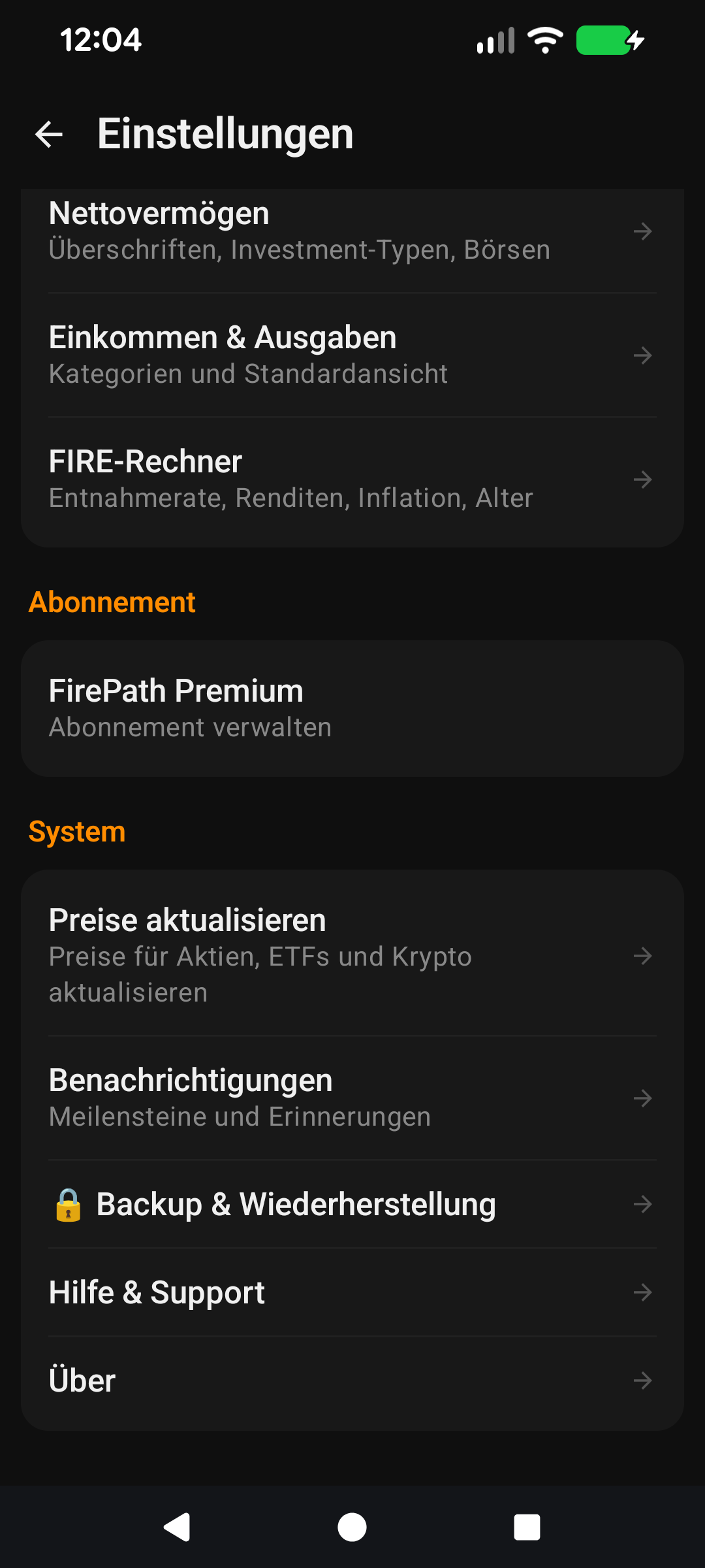 Auto-Sicherungs-Umschalter mit Google-Konto-Auswahl