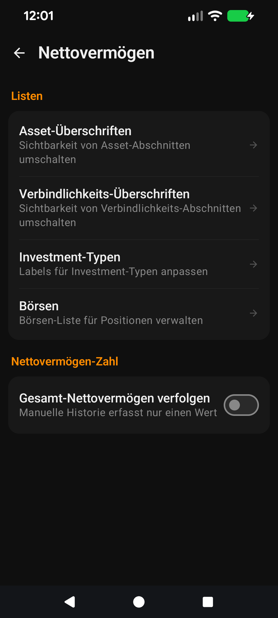 Jede Liste personalisieren